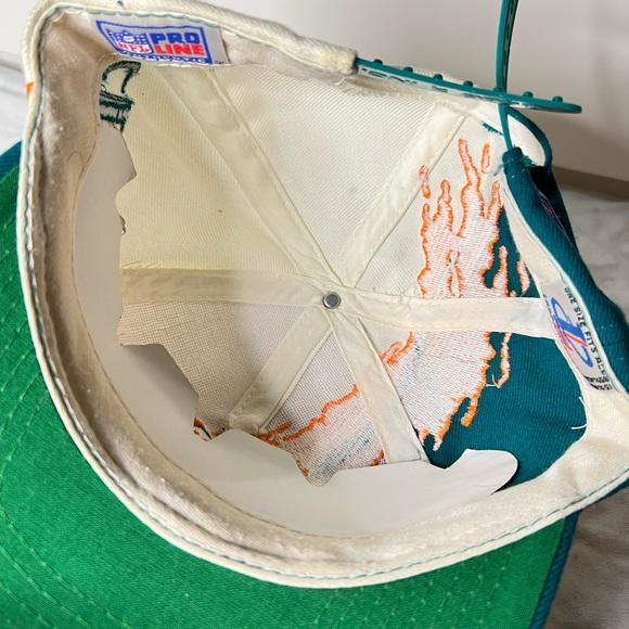 Vintage Logo Athletic Miami Dolphins Splash Snapback Hat - Picture 3 of 5